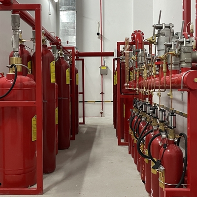 HFC227ea FM200 yangın söndürme sistemi 40L - 180L Heptafluoropropan yangın söndürücü