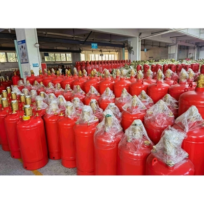 Kırmızı Renkli Fm200 Gaz Silindir 4.2MPa / 5.6MPa Yangın Baskılı Konteyner