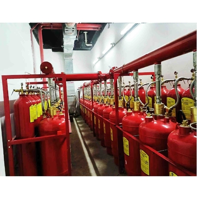 90Ltr FM200 Piston akış sistemi Yangın söndürme ekipmanı Elektrikli el ile çalıştırma modu