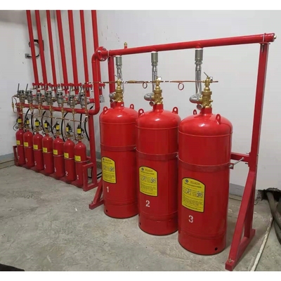90L FM200 Silindir Çalışma Basıncı 5.6Mpa Kırmızı FM200 Konteynerler