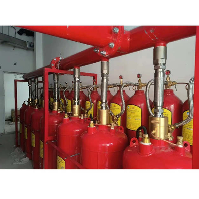 5.6Mpa 120L Tip FM200 Yangın Durdurma Sistemi Heptafluoropropan kırmızı Renk