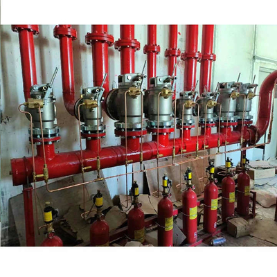 Boru ağı FM200 Yangın söndürme sistemi 120L Otomatik Yangın söndürme sistemi