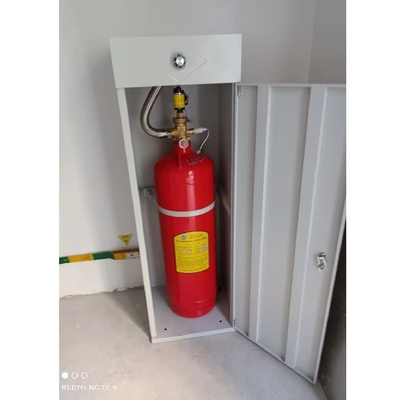 120L FM200 HFC227ea Kırmızı Silindir Gaz Yangın Söndürücü 2.5 MPa