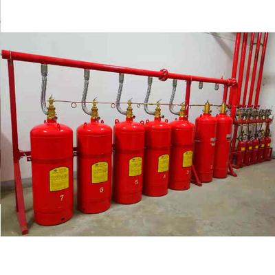 Kırmızı FM200 boru ağ sistemi 4.2MPa / 5.6MPa karışık gaz yangın söndürme sistemi