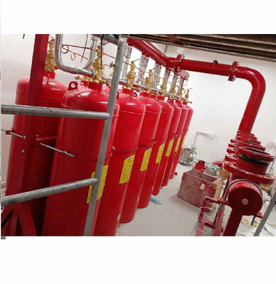 Yüksek Güvenlik Kırmızı FM200 Silindir Heptafluoropropane HFC 227ea Gaz Baskı Sistemi