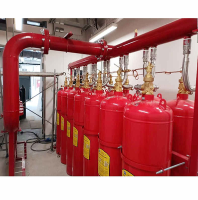 Yüksek Güvenlik Kırmızı FM200 Silindir Heptafluoropropane HFC 227ea Gaz Baskı Sistemi